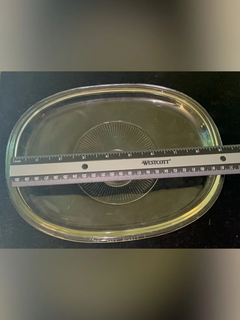 Vintage Pyrex DC 1.5C clear glass oval replacement lid